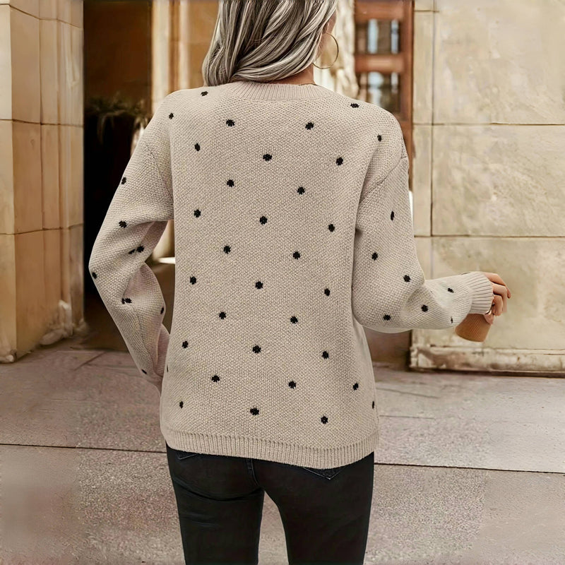Lydia™ | Polka Dot Knitted Sweater
