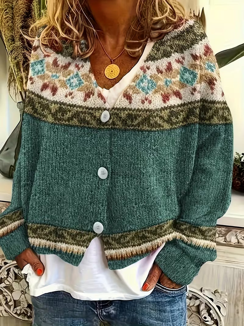 Nordic Folk Knit Cardigan