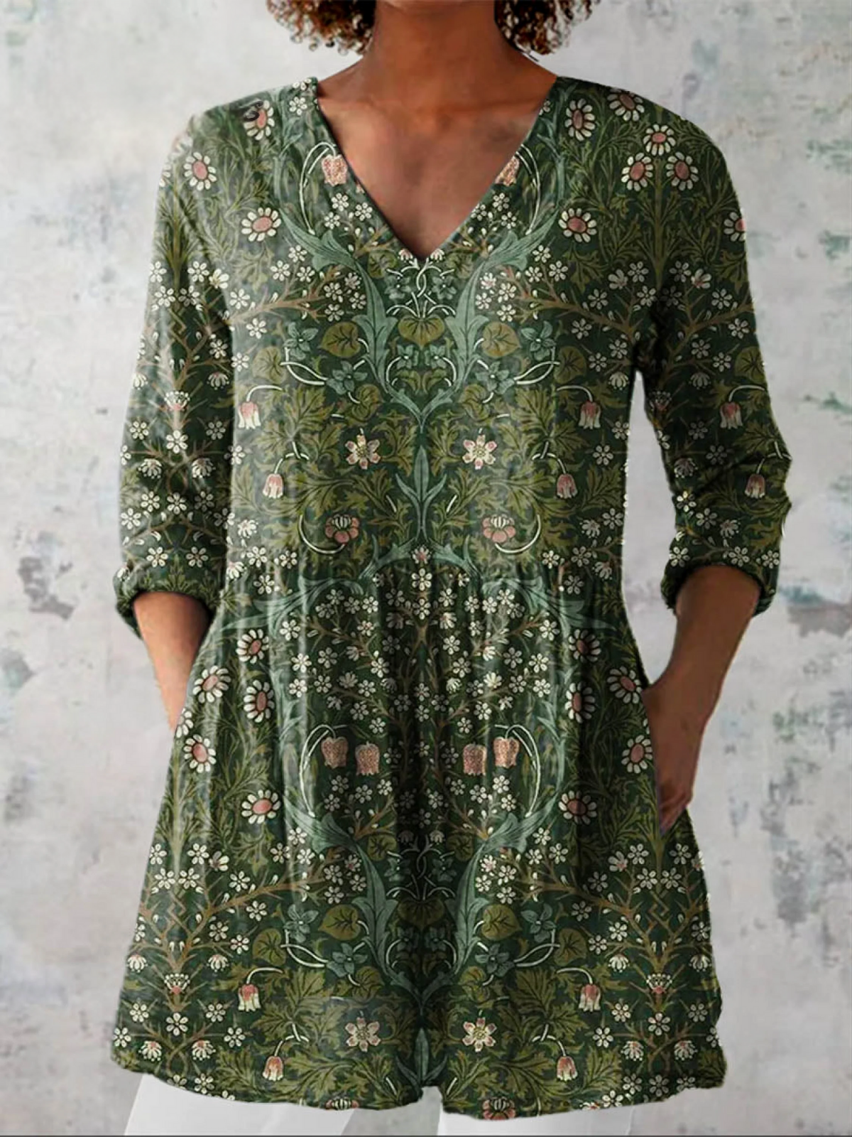 Addison | Long V-Neck Shirt