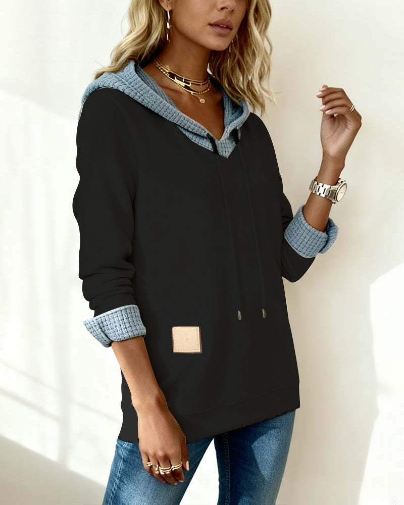 Lydia | Casual Hoodie Sweatshirt with Waffle Inserts