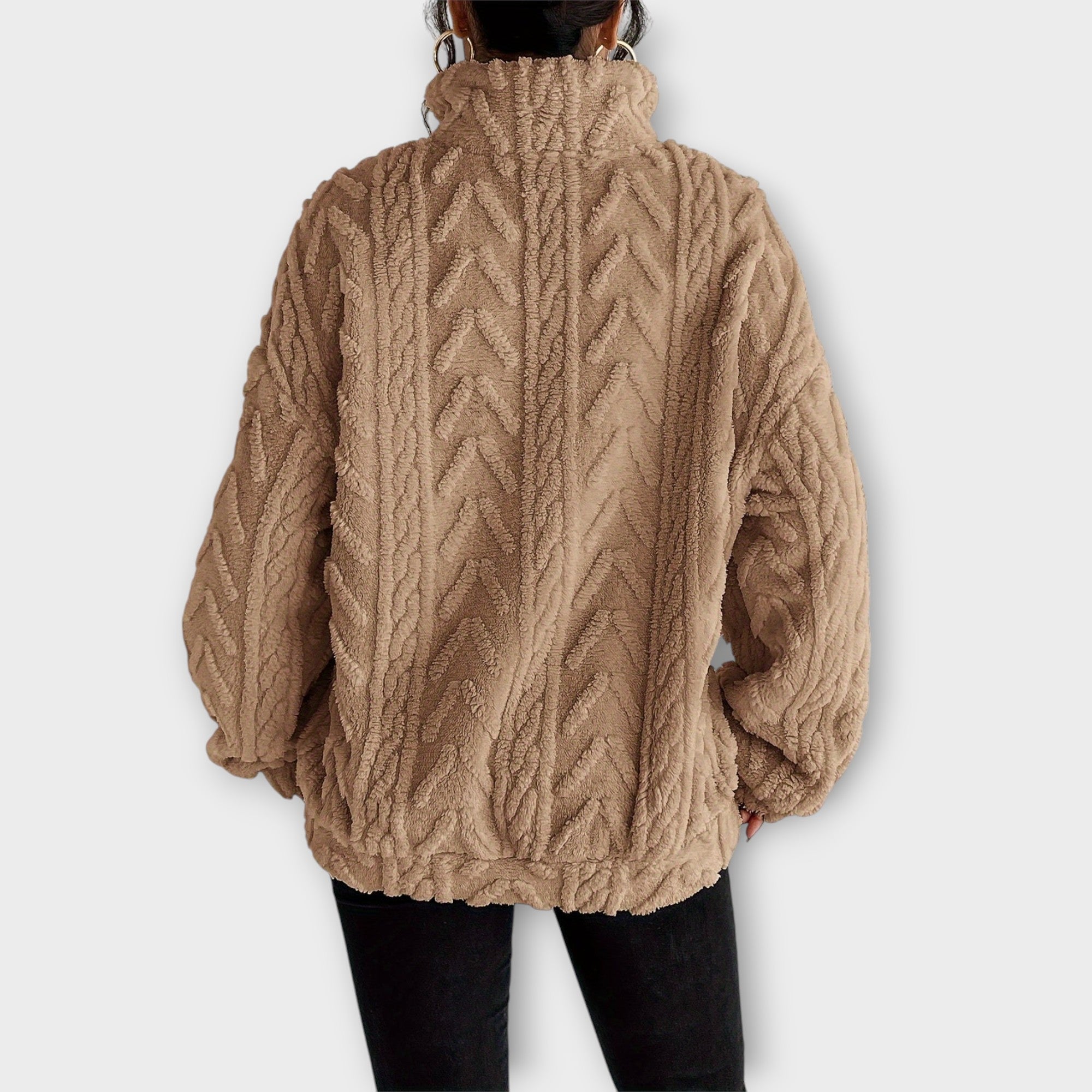 Lydia™| Braided Zip-Up Pullover