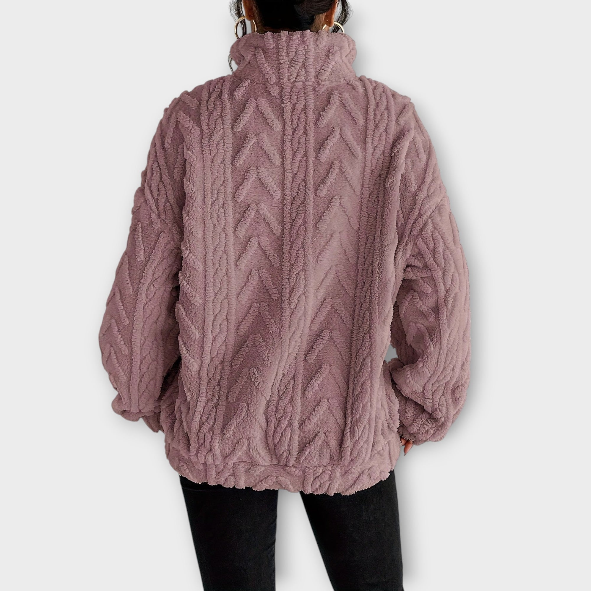 Lydia™| Braided Zip-Up Pullover