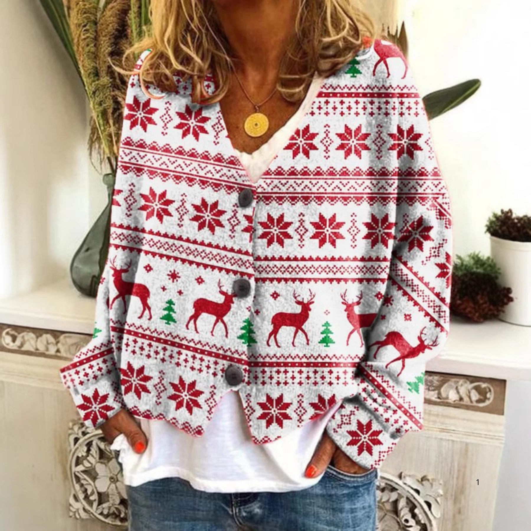 Holiday Reindeer Cardigan