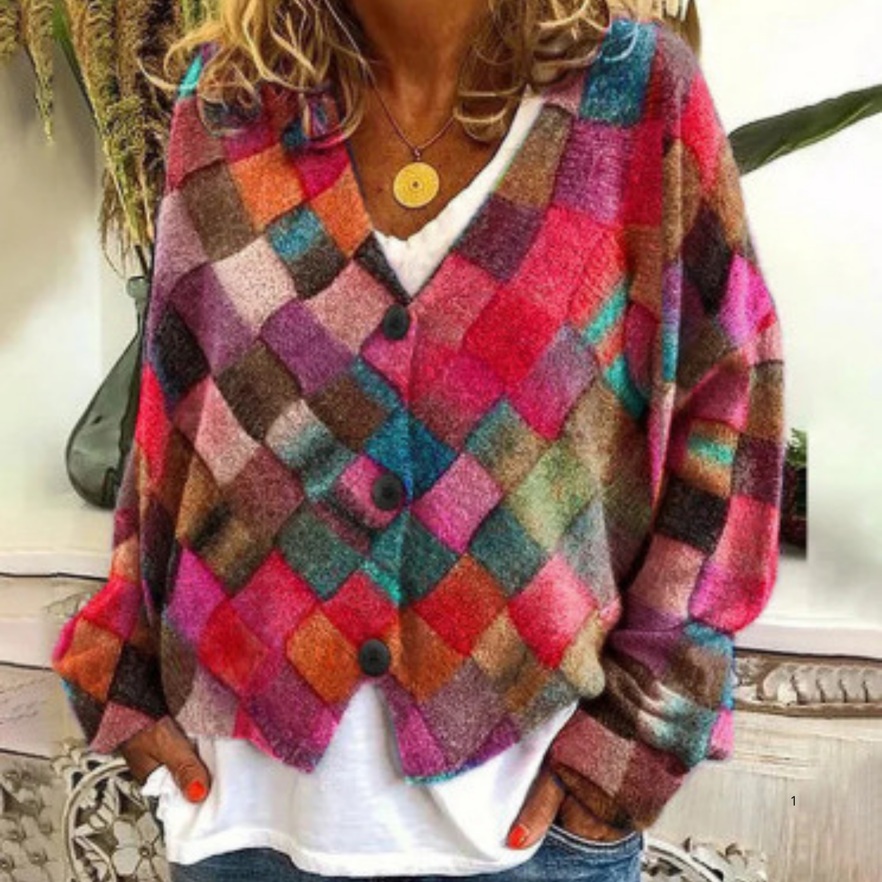 Colorful Plaid Cardigan