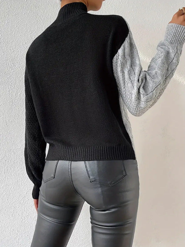 Lydia™ | Contrast Cable Knit Sweater