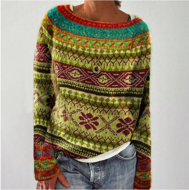 Lydia™ | AlpineHeritage Multi-Pattern Knit Sweater