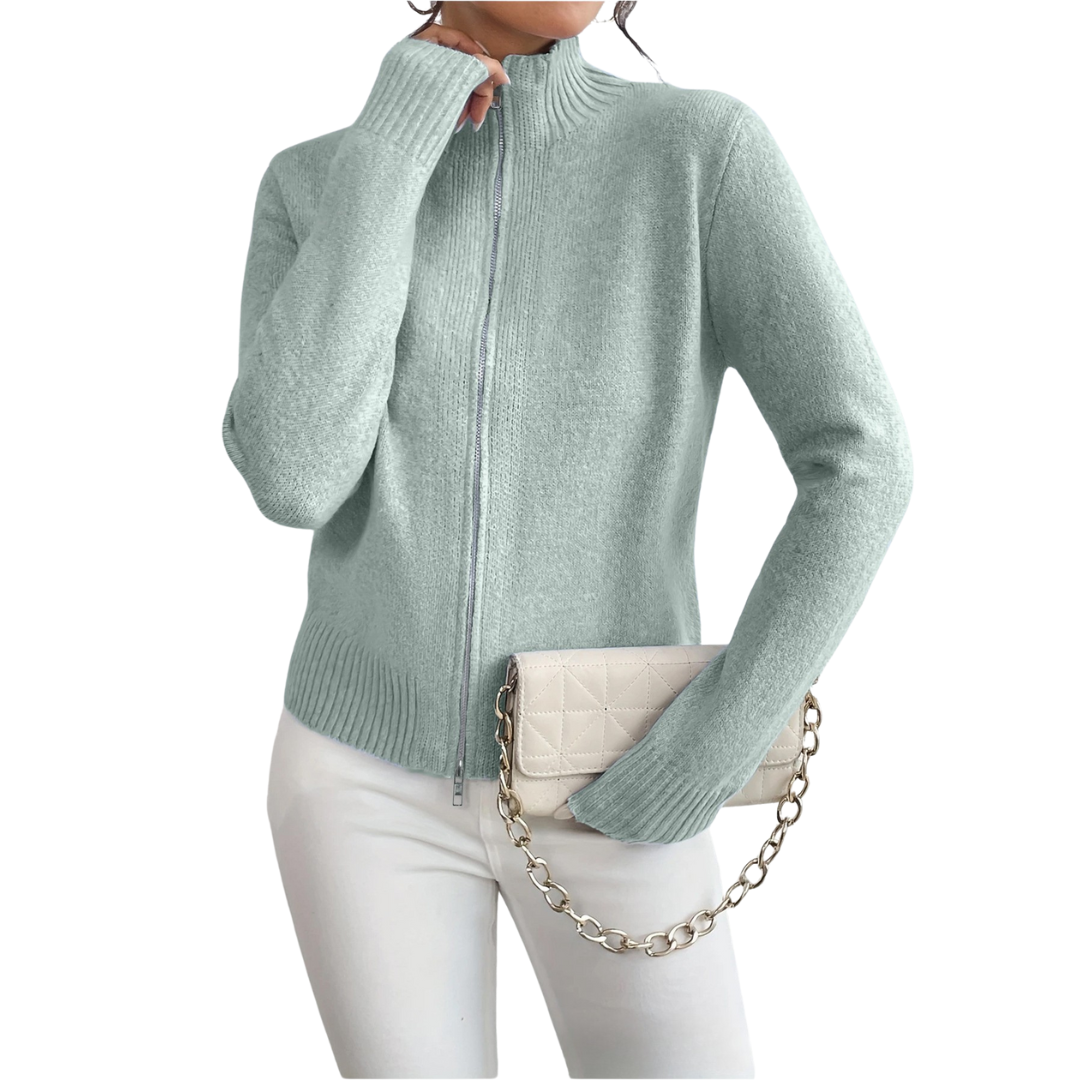 Lydia™ | Celeste Zip-Up Knit Cardigan