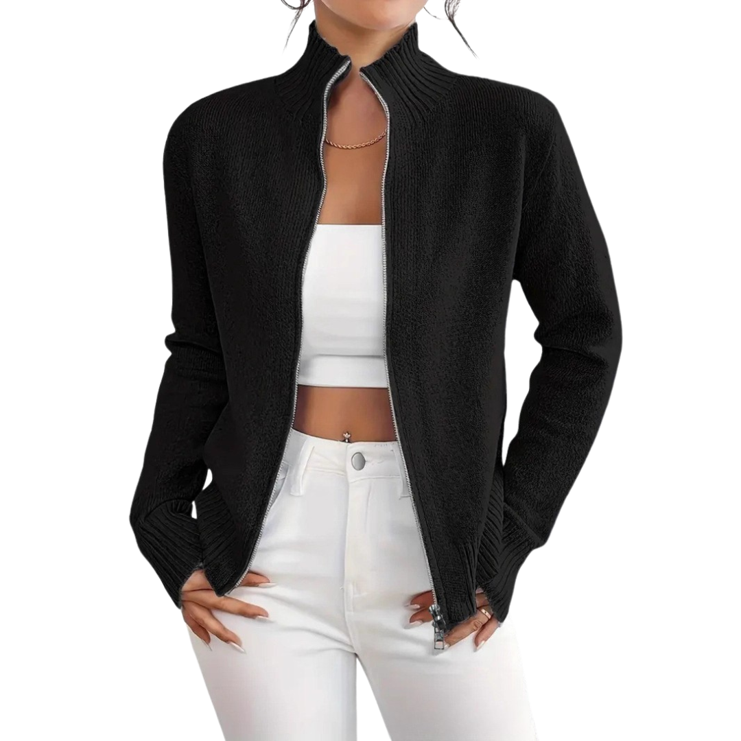 Lydia™ | Celeste Zip-Up Knit Cardigan