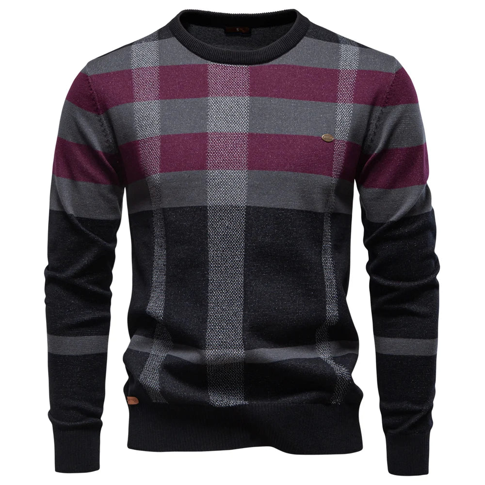 John | Men's Knit Pullover with Diamond Pattern