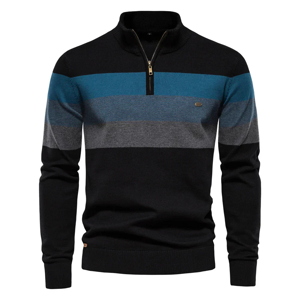 David | Stylish sweater with stand-up collar