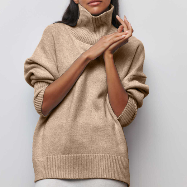 Avery Elegant High Collar Sweater