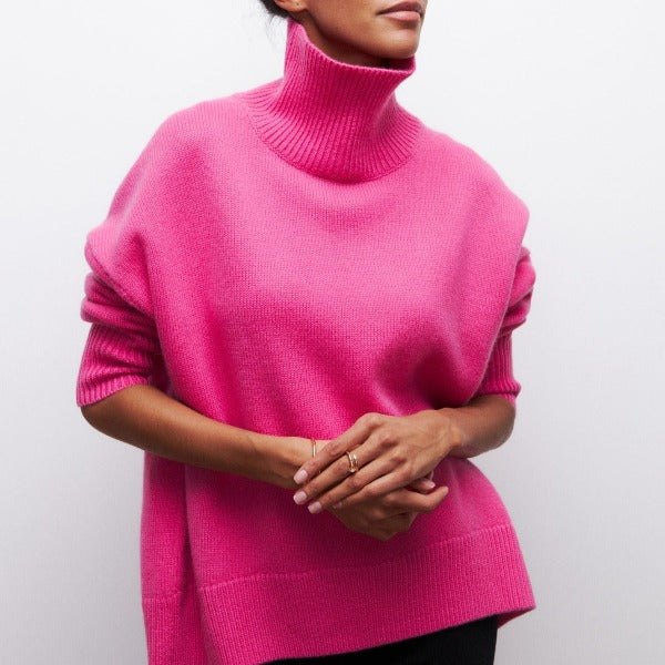 Avery Elegant High Collar Sweater