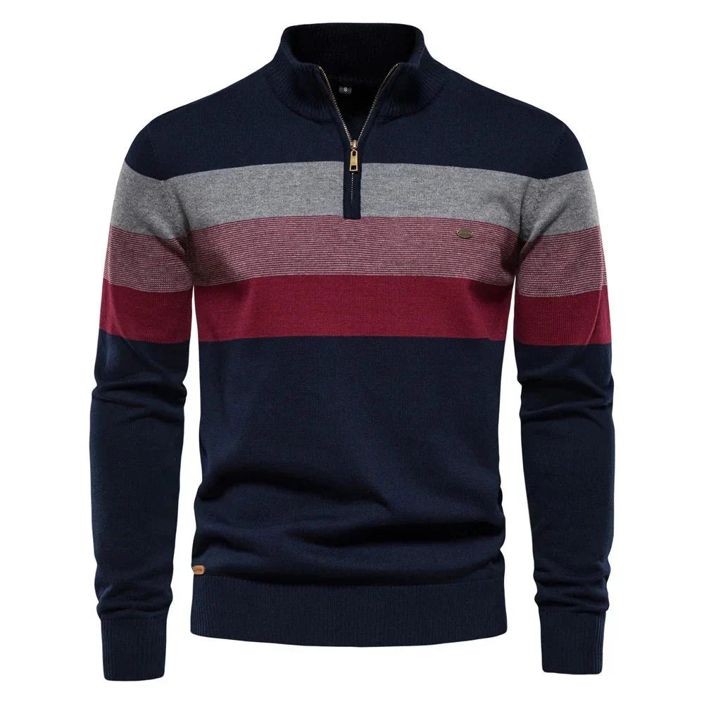 David | Stylish sweater with stand-up collar