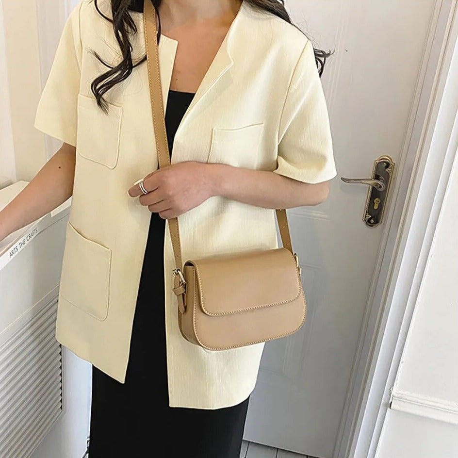 Avery - Classic Leather Messenger Bag