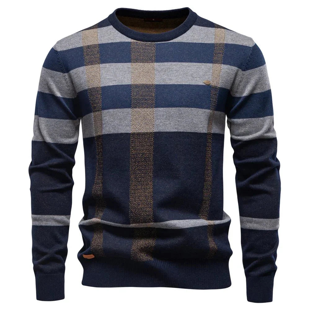John | Men's Knit Pullover with Diamond Pattern