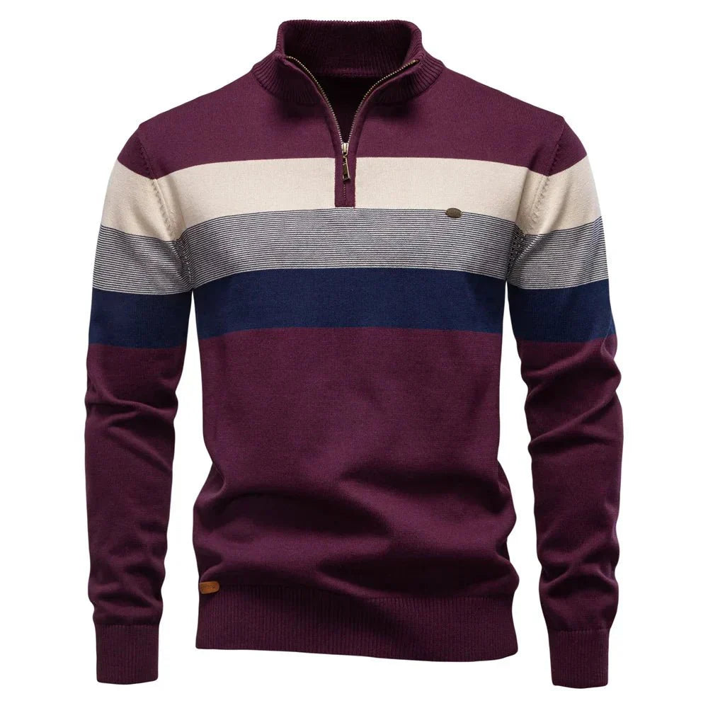David | Stylish sweater with stand-up collar