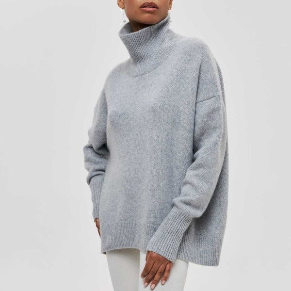 Avery Elegant High Collar Sweater