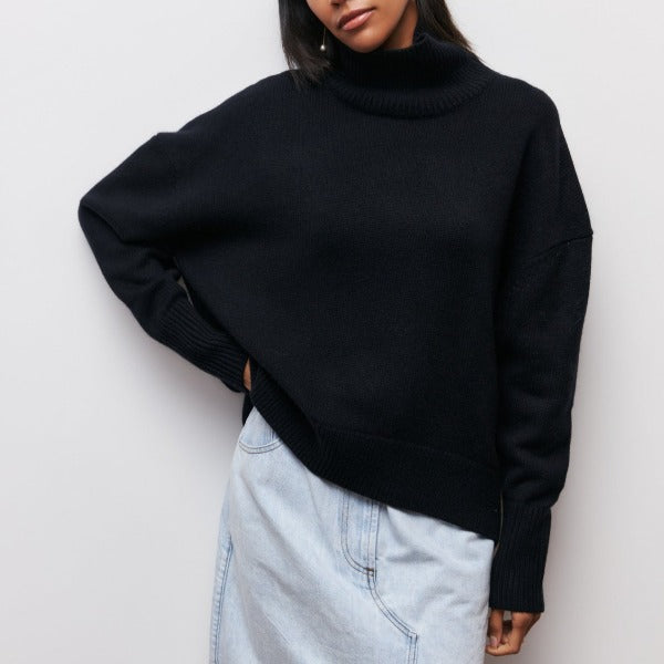 Avery Elegant High Collar Sweater