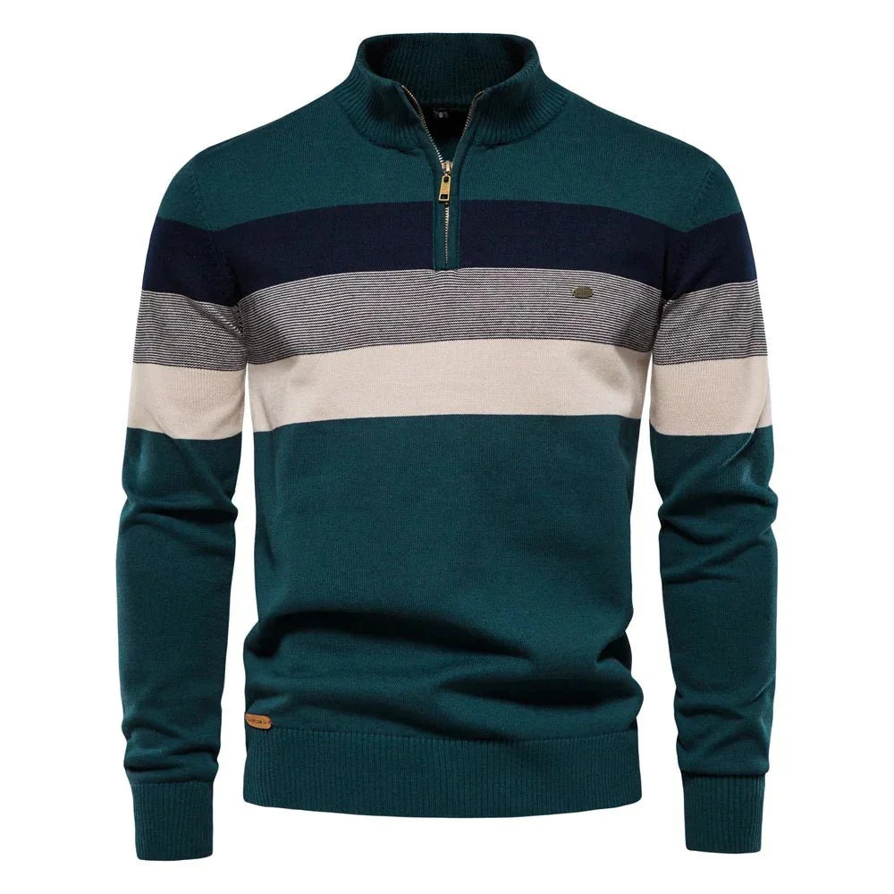 David | Stylish sweater with stand-up collar