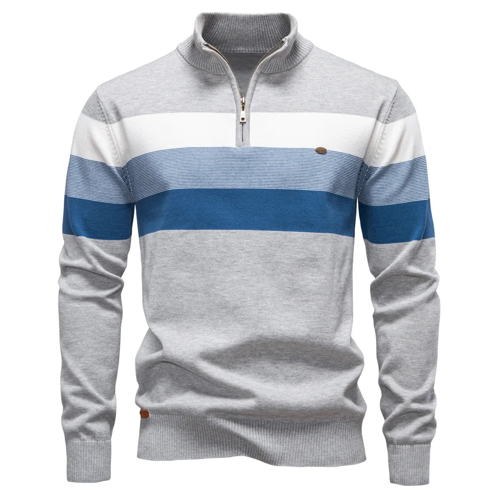 David | Stylish sweater with stand-up collar