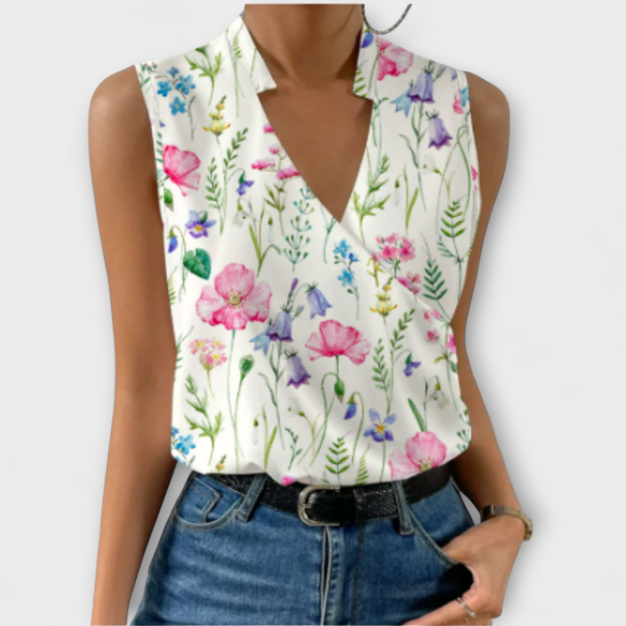 Loretta | Elegant V-Neck Blouse