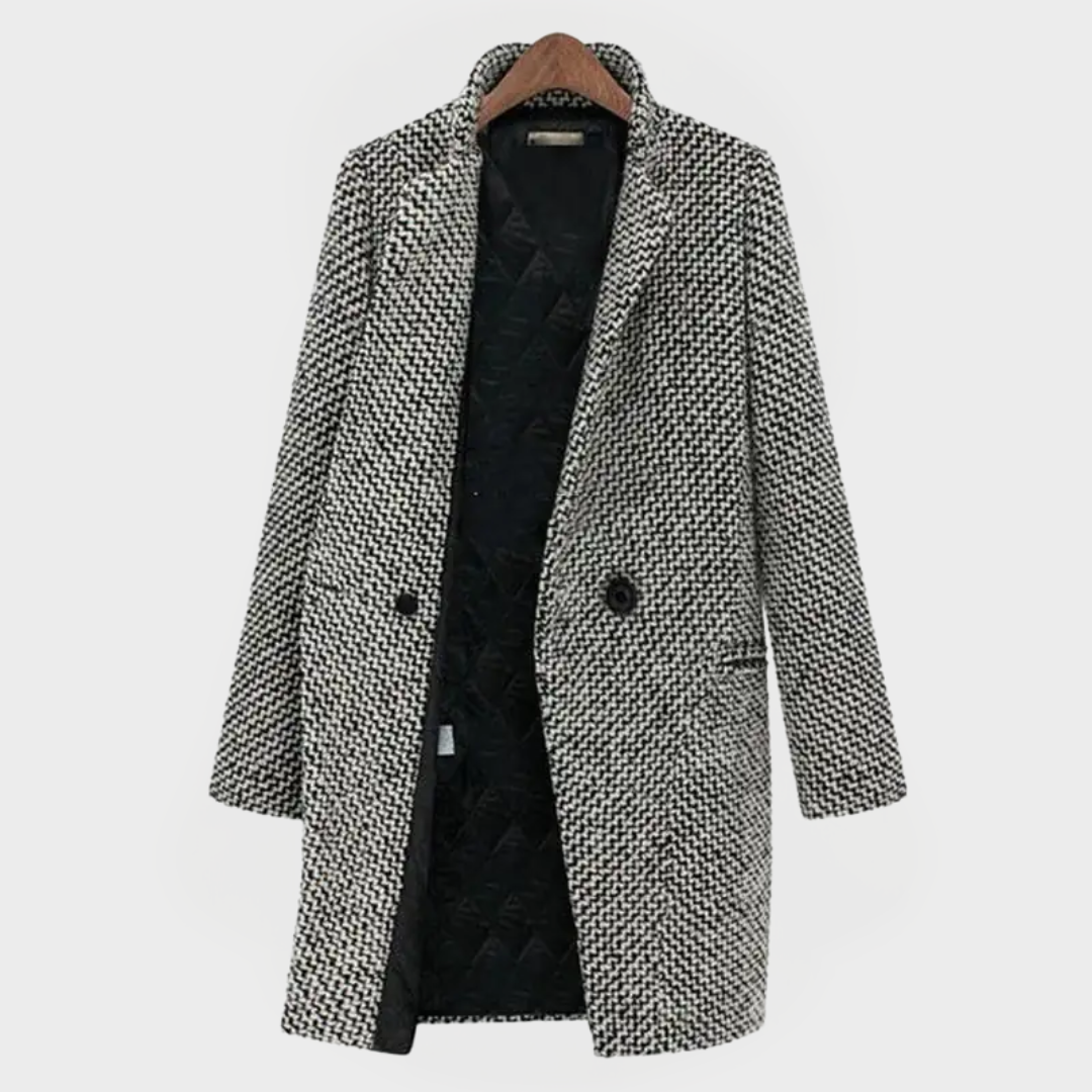 CHELSEA™ | Long Checked Coat