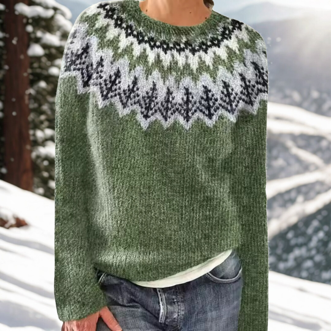 Eira β Warm sweater with Classic Winter Details