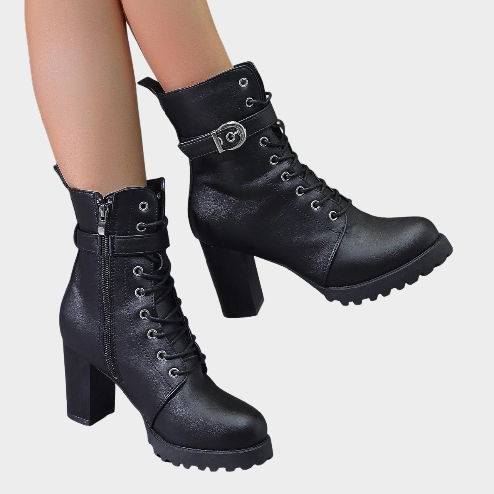 Marit | Flared Heel Ankle Boots