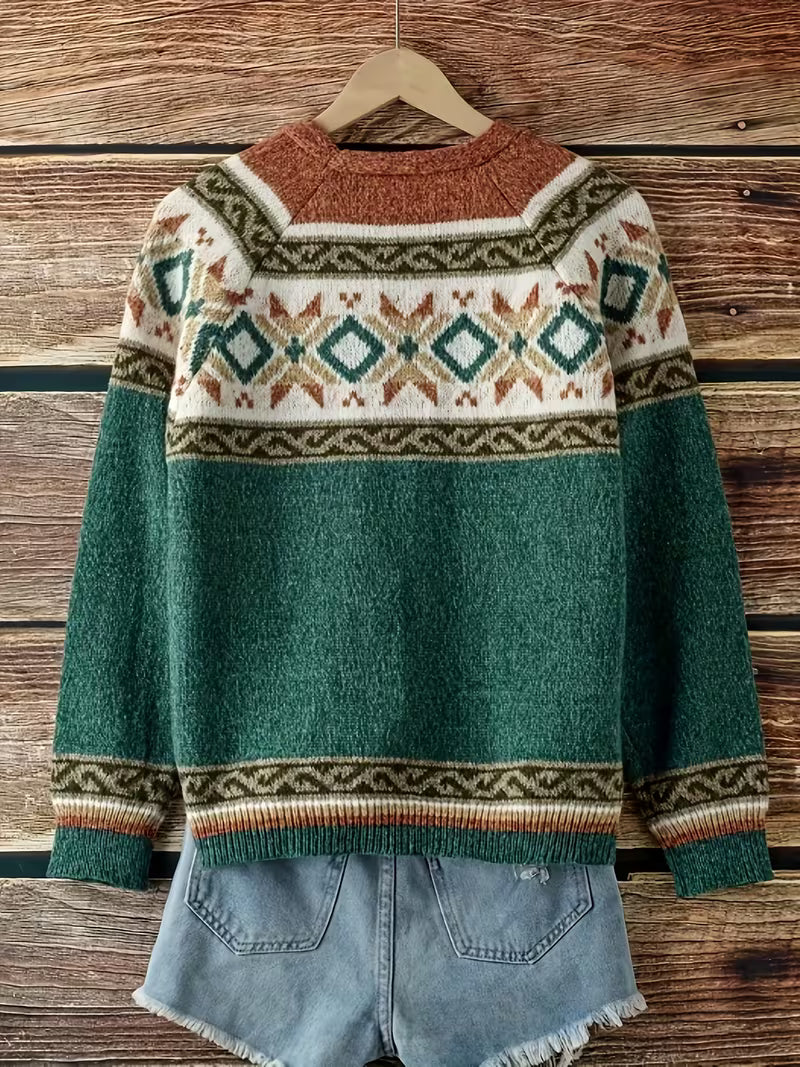 Nordic Folk Knit Cardigan