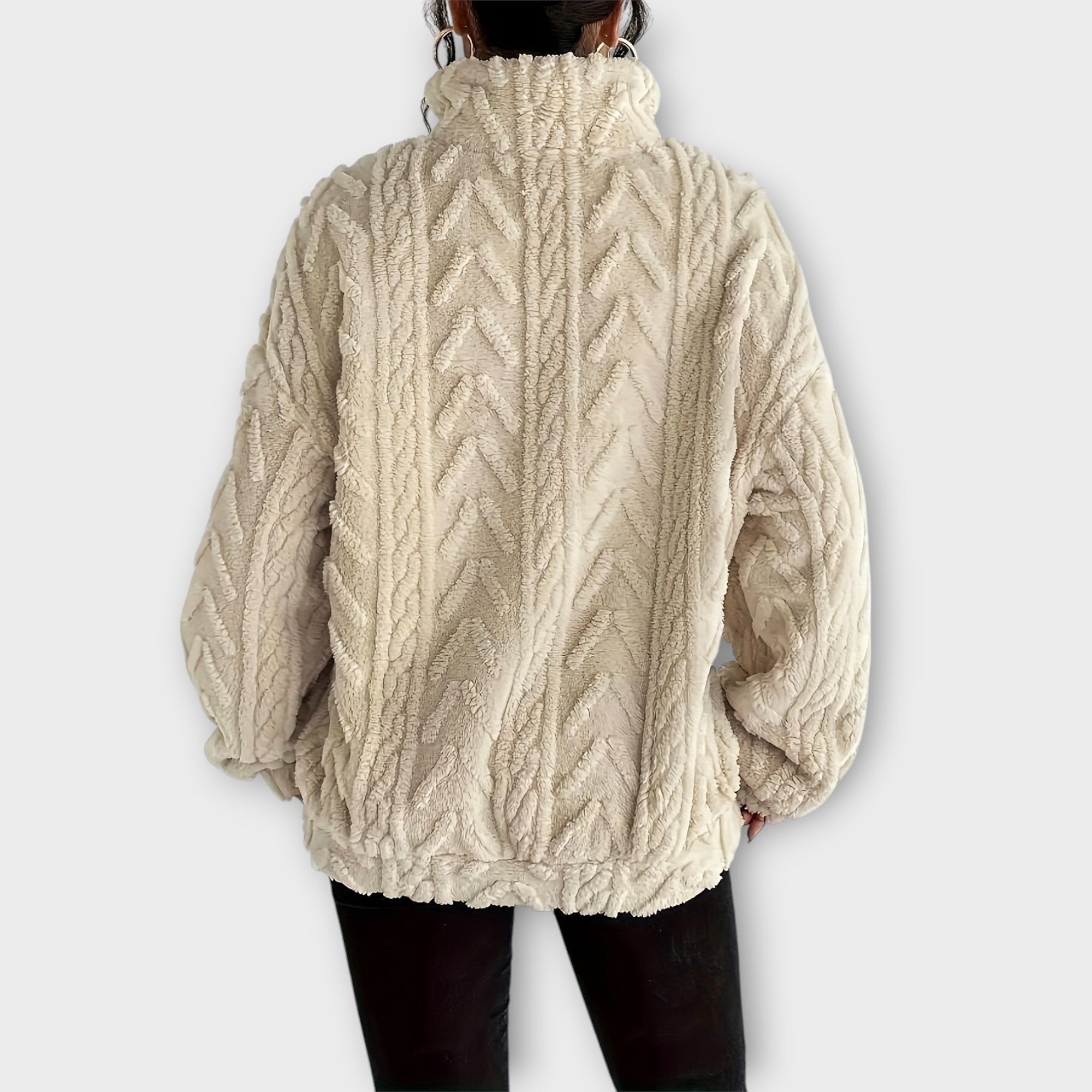 Lydia™| Braided Zip-Up Pullover