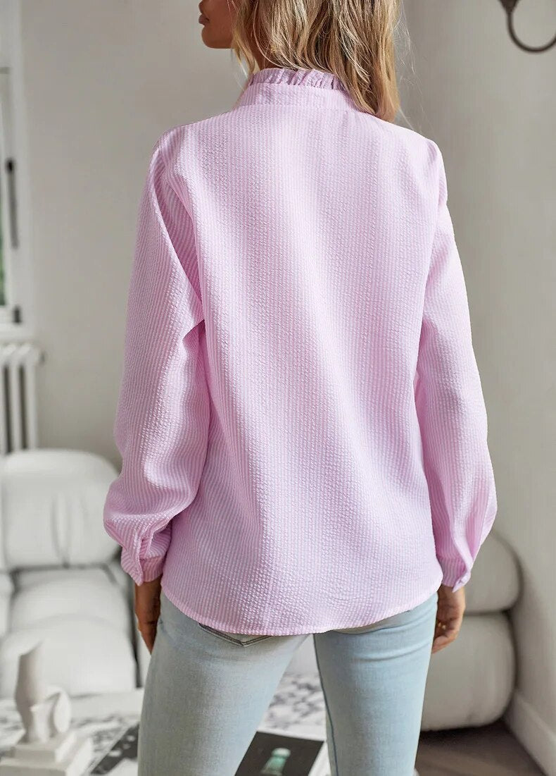 Agnete - Chic Striped Blouse