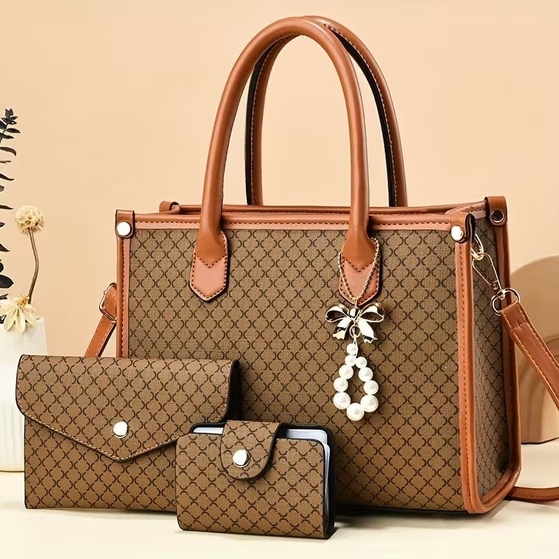 Martha - Timeless Vintage 3-Piece Leather Bag Set