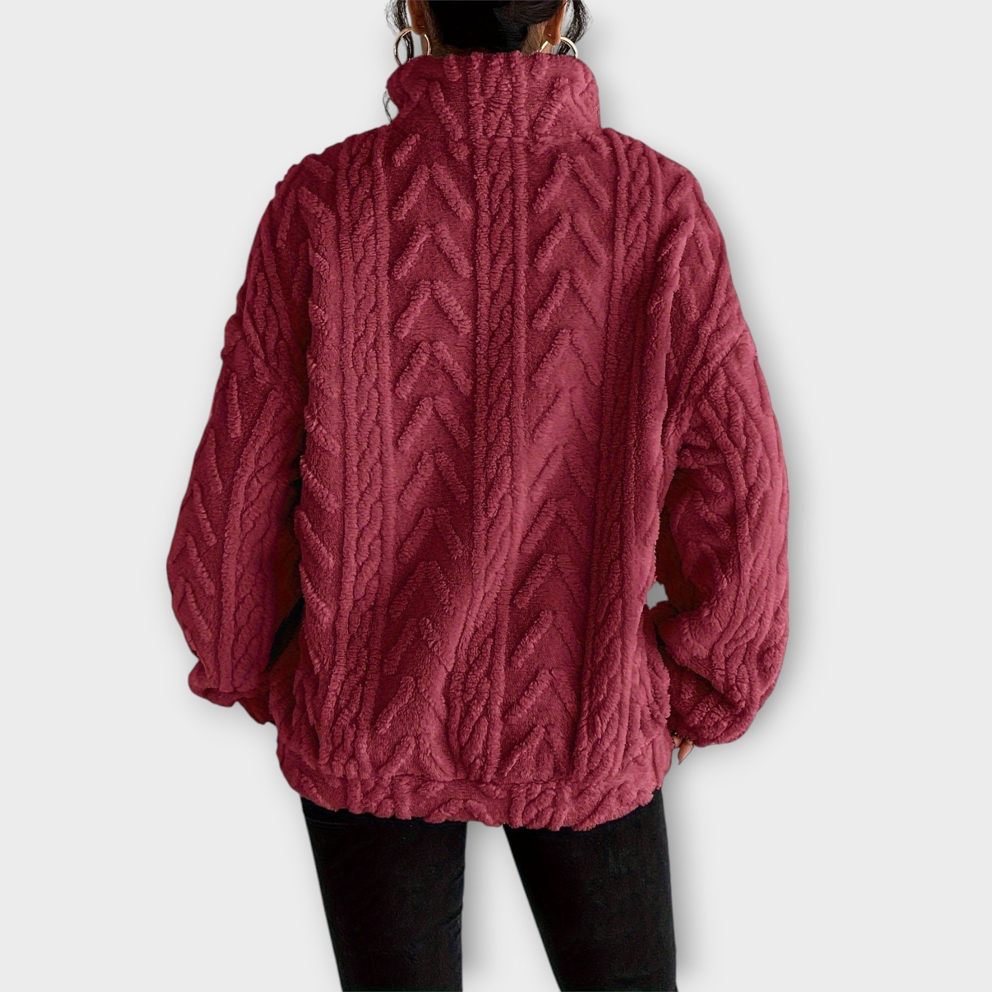 Lydia™| Braided Zip-Up Pullover