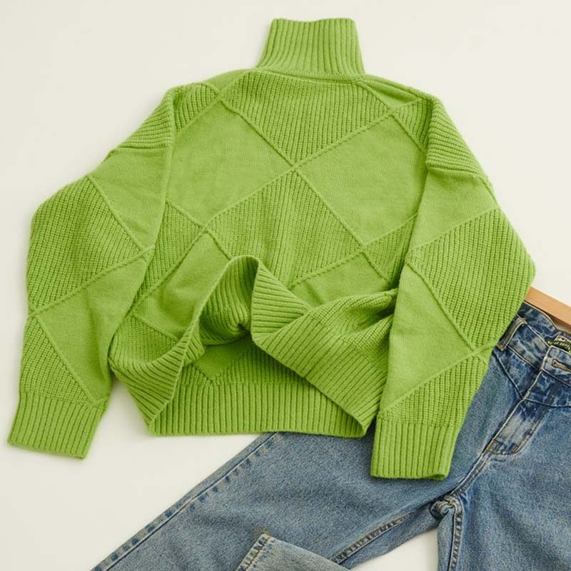 Lydia™ | Textured Turtleneck Knit Sweater
