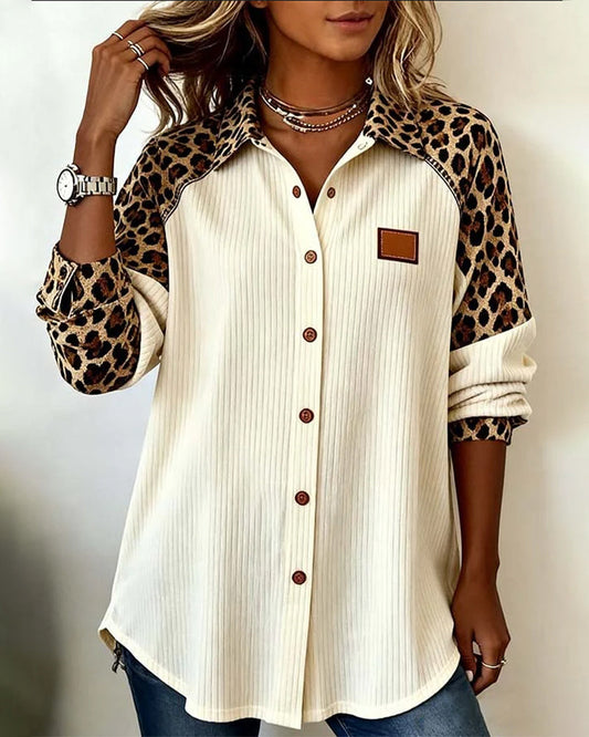 Stylish Shirt with Leopard Print