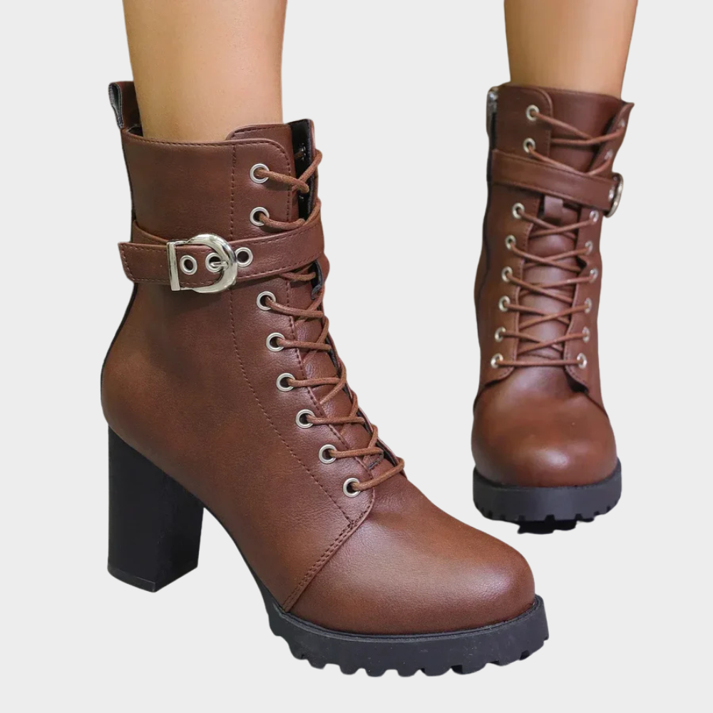 Marit | Flared Heel Ankle Boots