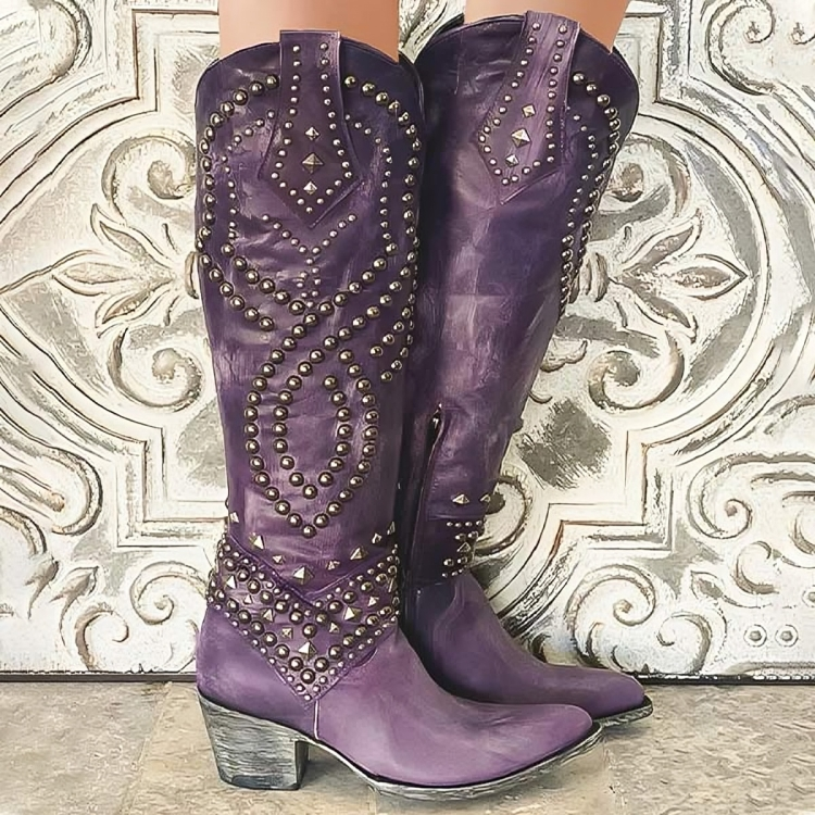 Rumi | Western Knee-High Boots