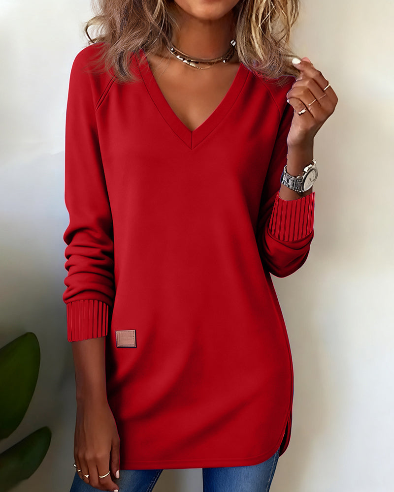Lydia | Fashionable Sweatshirt with V-Neck