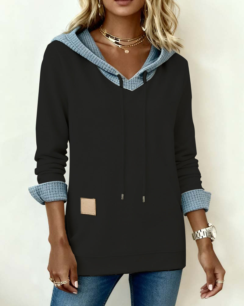 Lydia | Casual Hoodie Sweatshirt with Waffle Inserts