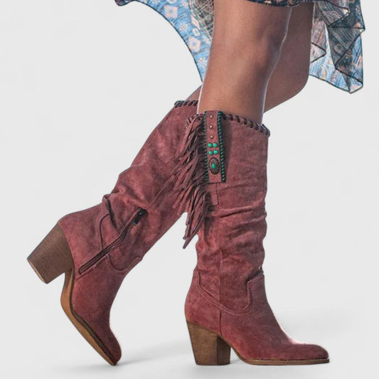 Quinn | Orthopedic Suede Block Heeled Boots
