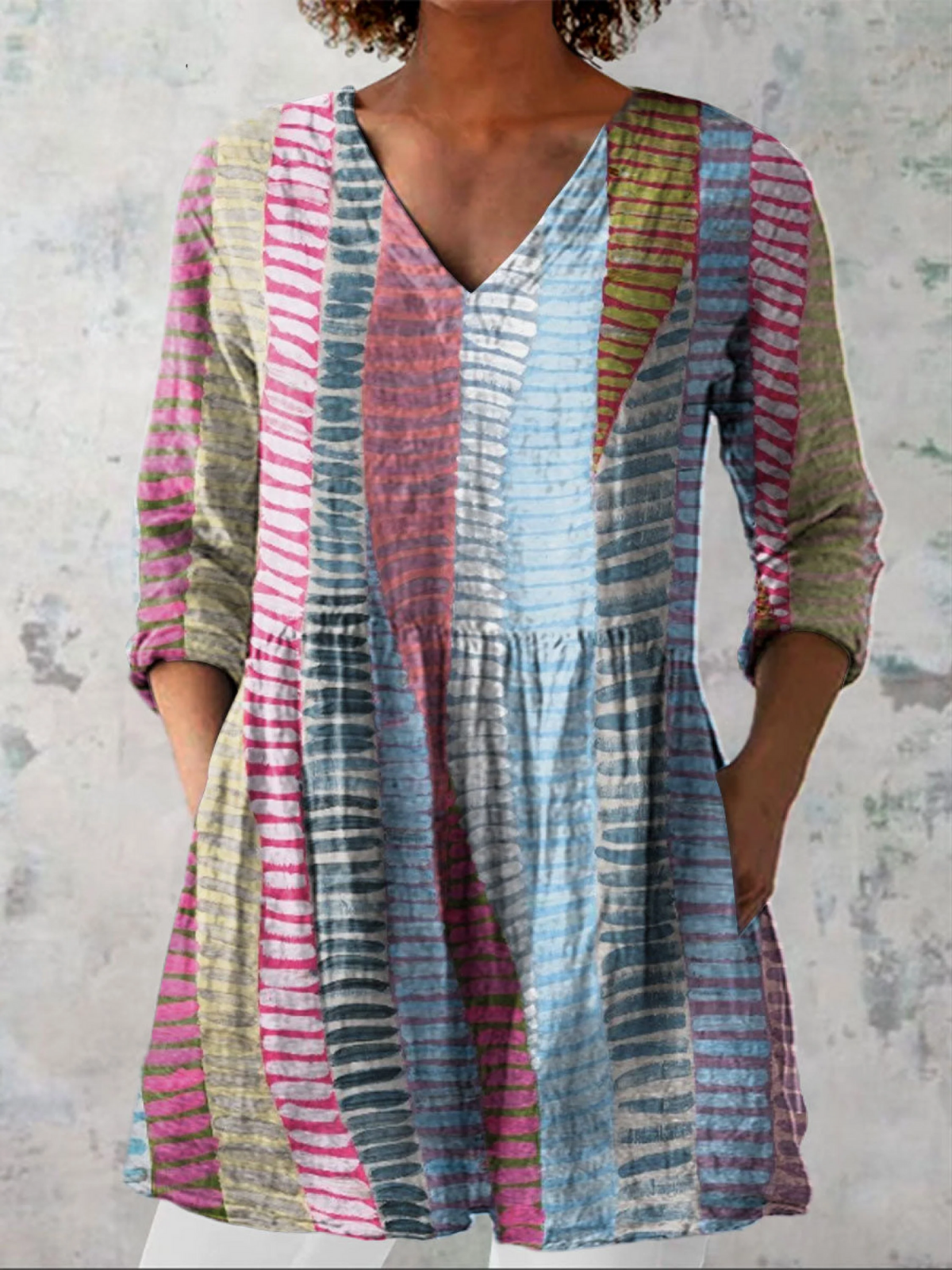 Danica | Long V-Neck Shirt
