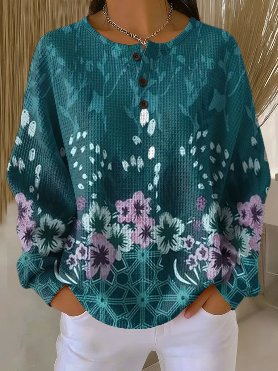 Nora™ - Pullover with Floral Pattern