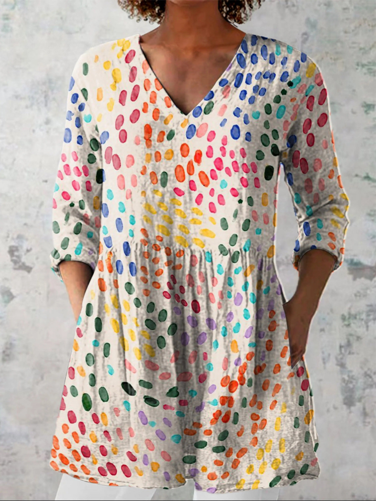 Bernadette | Long V-Neck Shirt