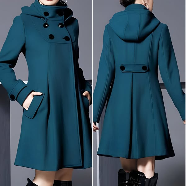 Adella™ | Elegant Hooded Pocket Jacket