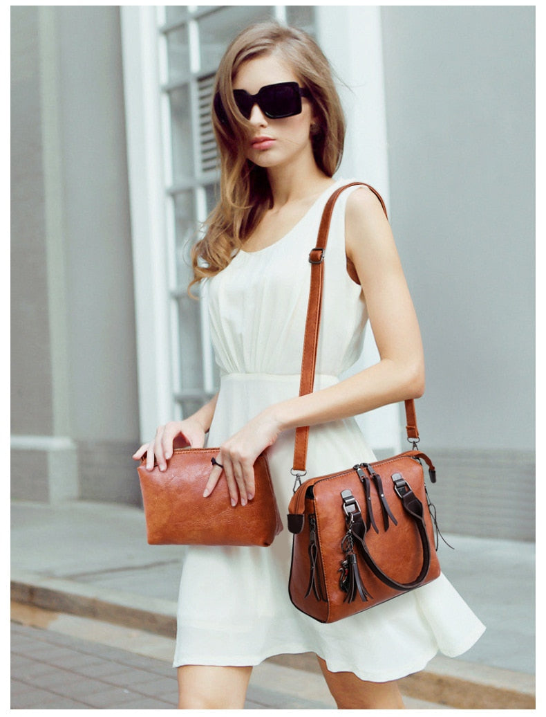 Avery - Essential 4-Piece Leather Bag Set