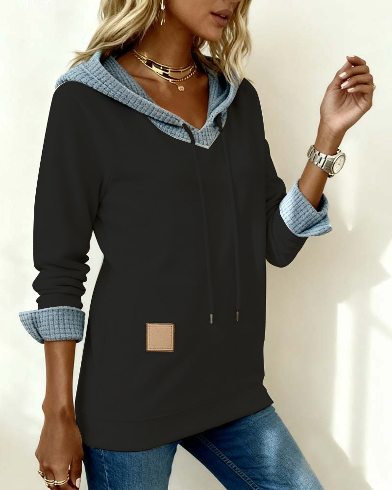 Lydia | Casual Hoodie Sweatshirt with Waffle Inserts