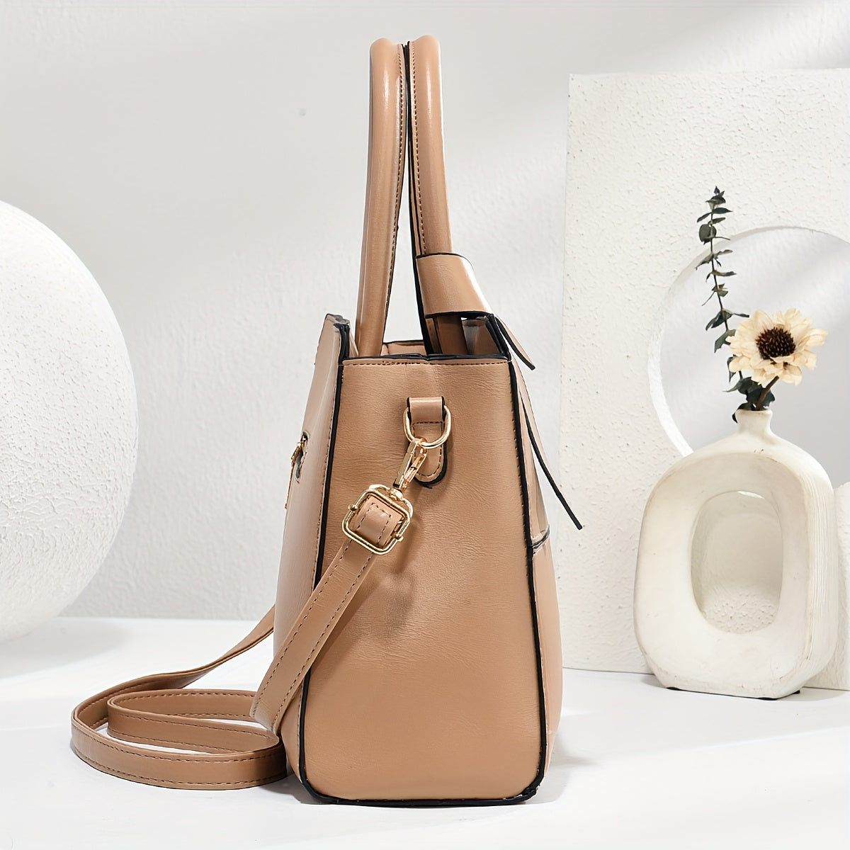 Riley - Chic Leather 3-Piece Leather Bag Set
