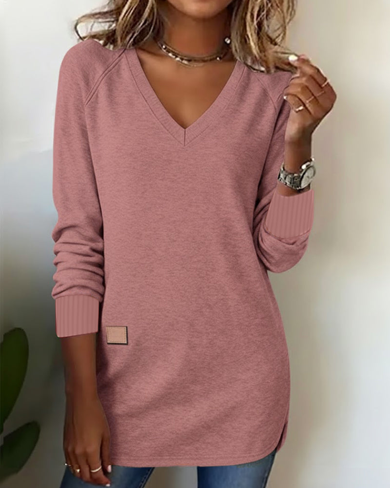 Lydia | Fashionable Sweatshirt with V-Neck