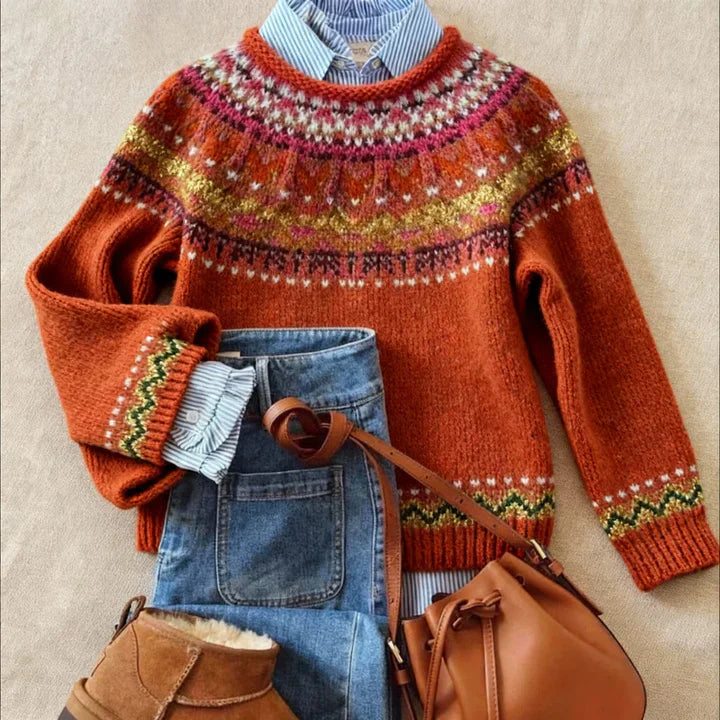 Simona™ | Chic Vintage Knit Sweater
