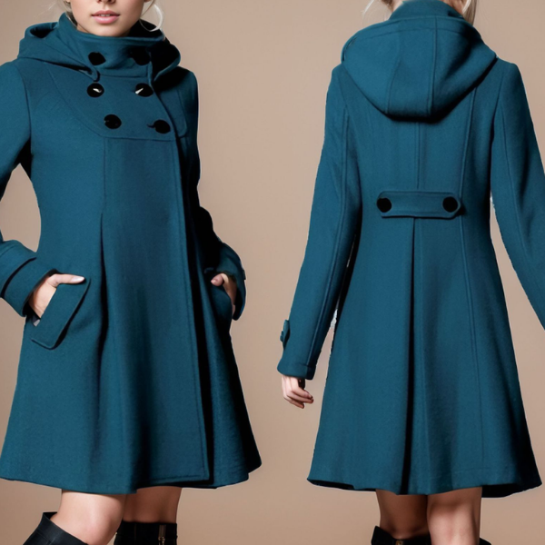 Adella™ | Elegant Hooded Pocket Jacket